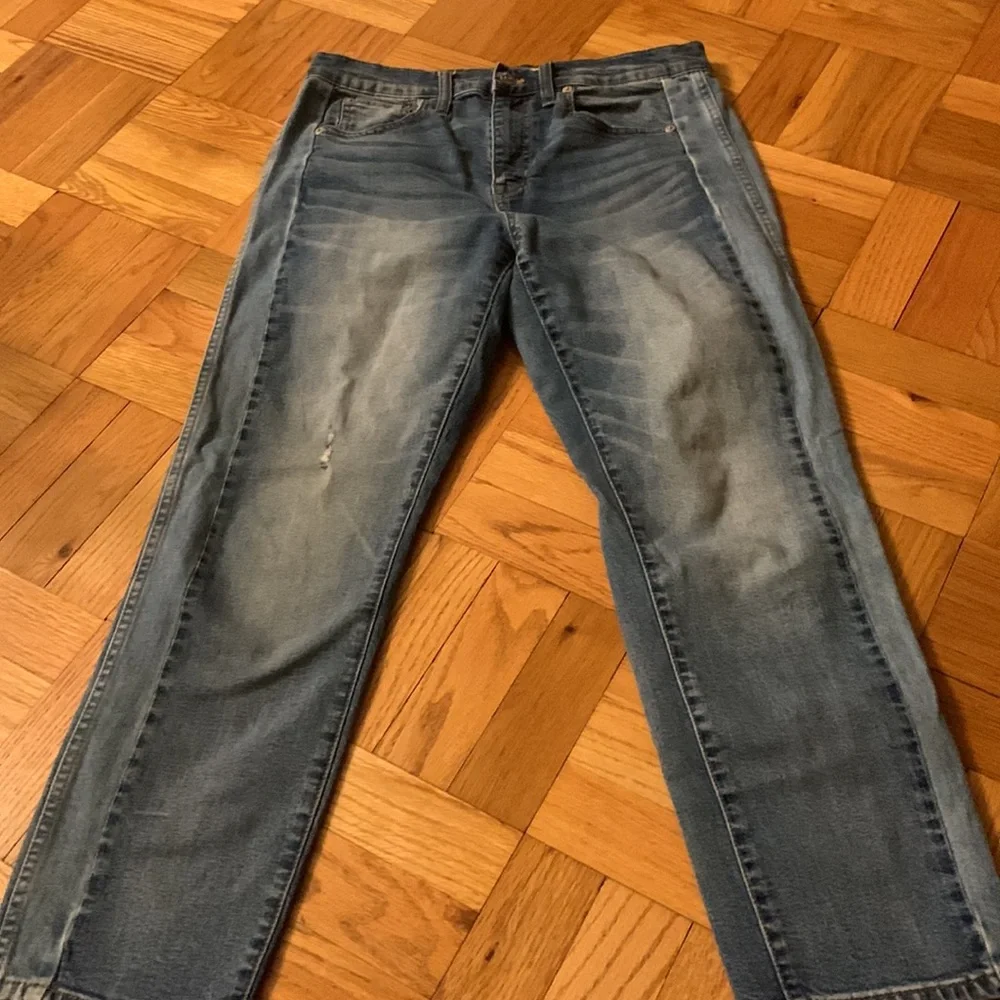 Madewell Cruiser Straight Crop Jeans: Pieced Edition Size 28 - Picture 6 of 11